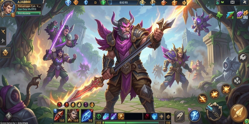 Tampilan gameplay AJAIB88 yang penuh aksi dalam dunia MMORPG.