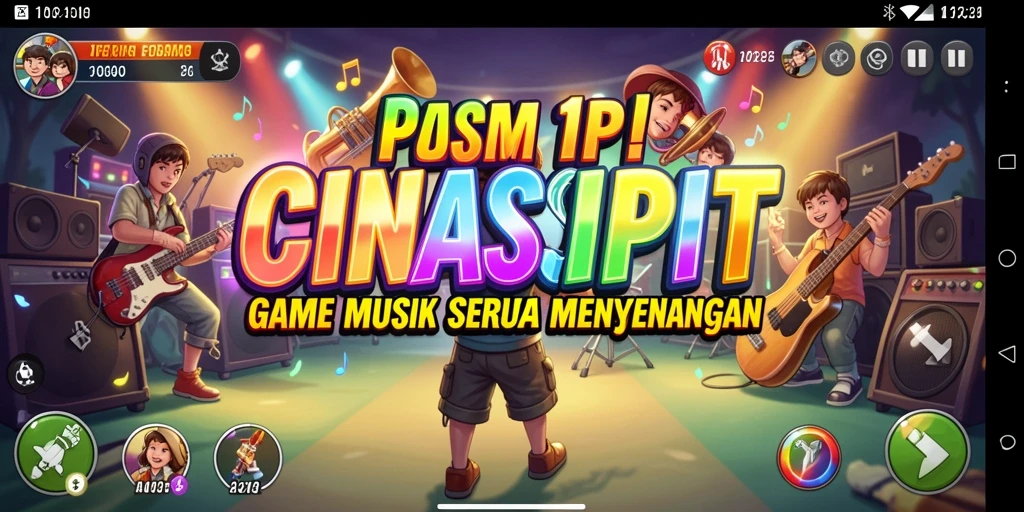 Gameplay seru CINASIPIT dengan beragam lagu musik.