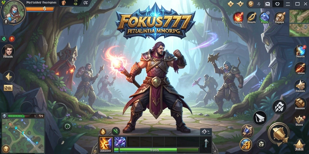 Tampilan menakjubkan dari gameplay MMORPG di FOKUS777.