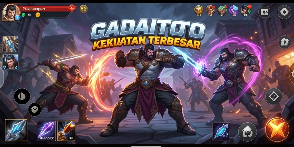 Screenshot GADAITOTO menampilkan aksi pertarungan intens.