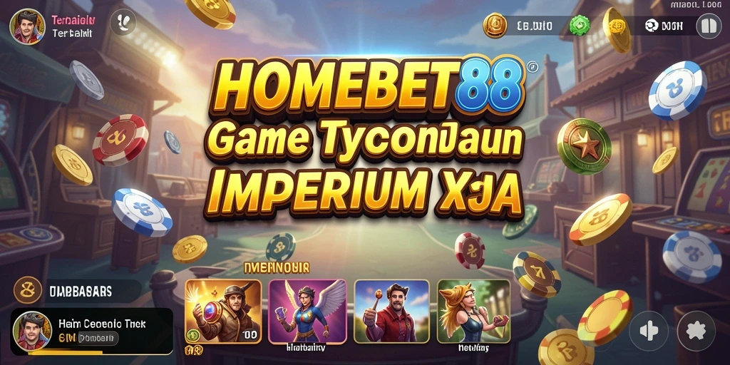Tampilan menarik dari gameplay Tycoon HOMEBET88 dengan berbagai fitur manajemen.