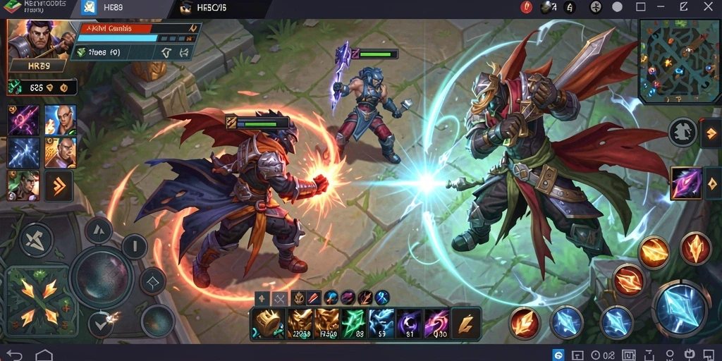 Tampilan gameplay menarik dari HR89 yang menampilkan pertarungan tim.