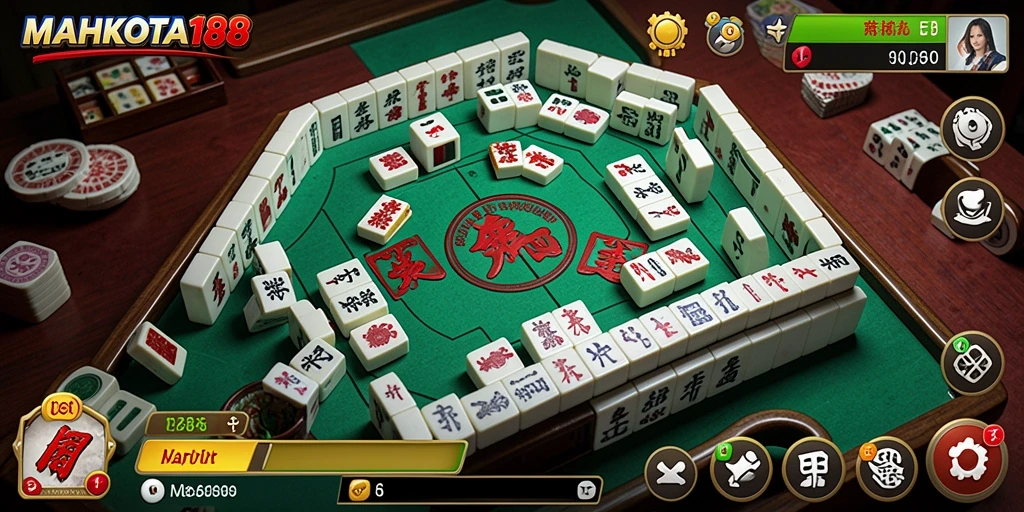Screenshot gameplay MAHKOTA188 menampilkan keseruan permainan Mahjong.