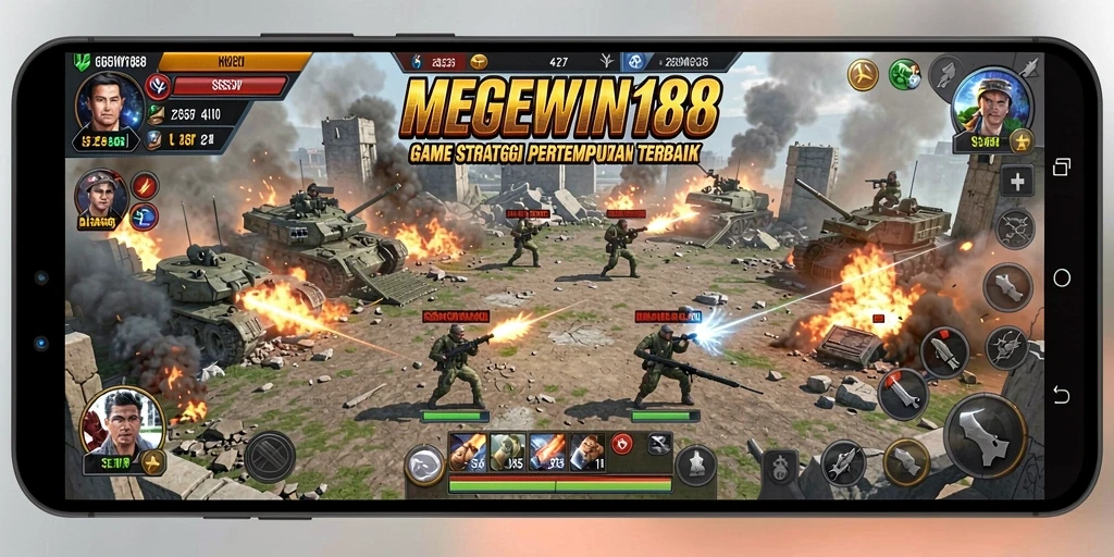 Tampilan gameplay strategis yang mendebarkan di MEGEWIN188.
