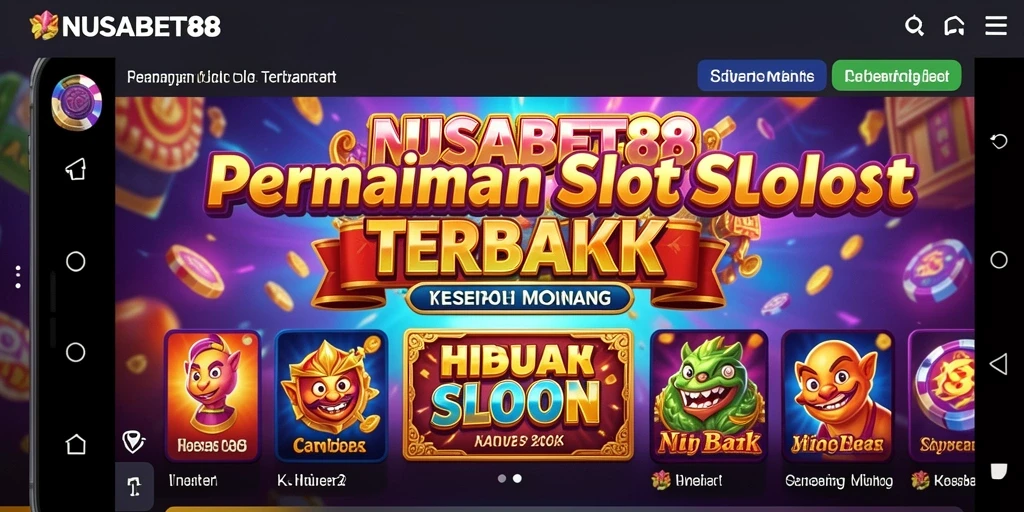 Tampilan permainan NUSABET88 yang menarik dengan tema slot beragam.