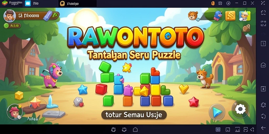 Tampilan gameplay RAWONTOTO dengan tantangan puzzle yang menarik.