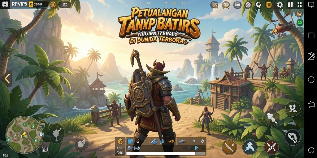 Screenshot RPVIP5 menampilkan petualangan seru di dunia terbuka.
