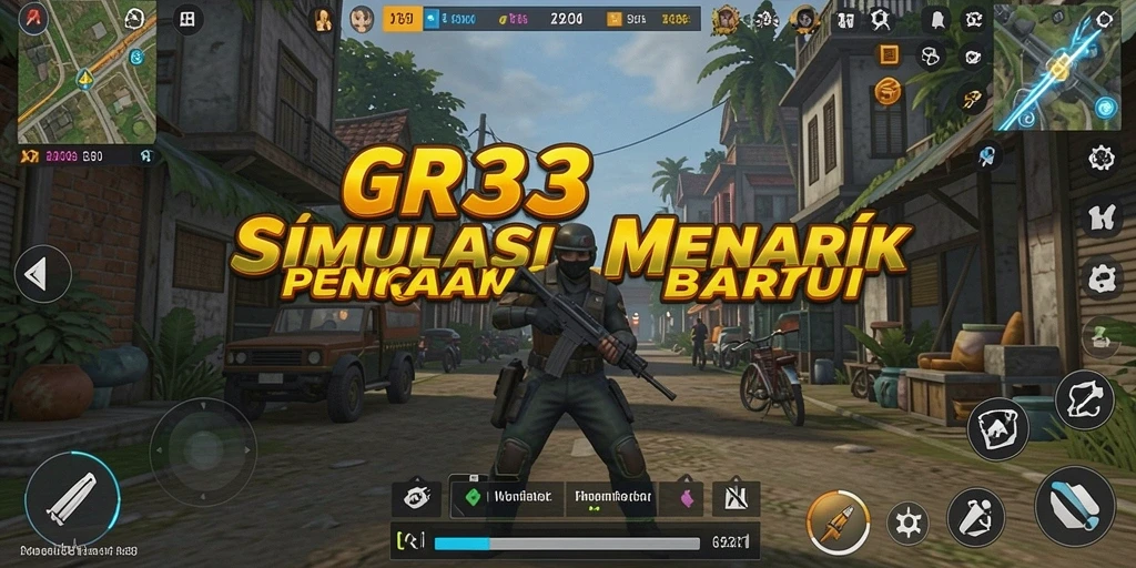 Tampilan aksi gameplay unik di RR33, menunjukkan interaksi karakter.