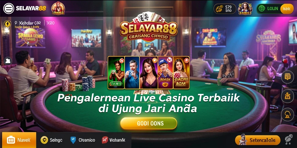 Tampilan antarmuka SELAYAR88 yang menarik dan interaktif pada Live Casino.