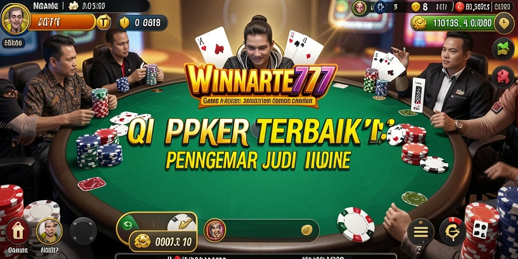 Tampilan menarik dari gameplay Poker di WINRATE777.